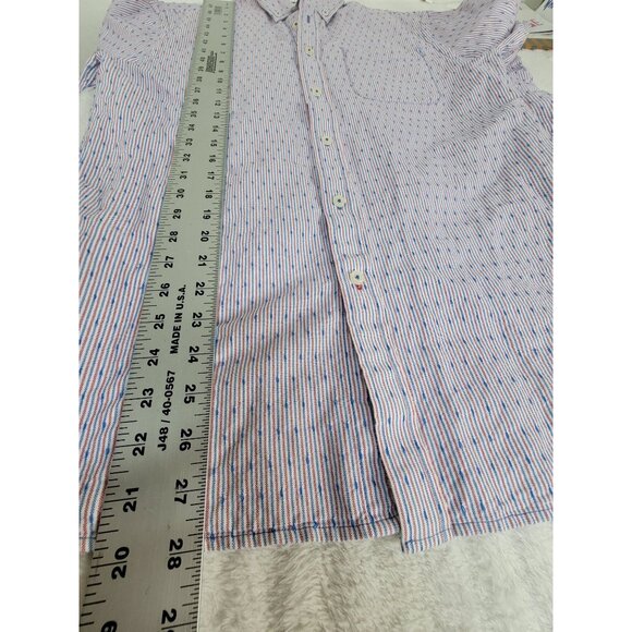 Boden Mens Striped Long Sleeve Button-Down Shirt Small Regular Fit Blue/Red - Picture 7 of 8